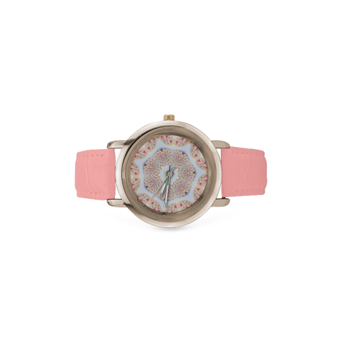 Love and Romance Heart Shaped Sugar Cookies Women's Rose Gold Leather Strap Watch(Model 201)