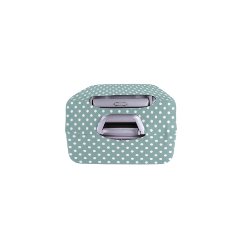 Silver blue polka dots Luggage Cover/Small 18"-21"