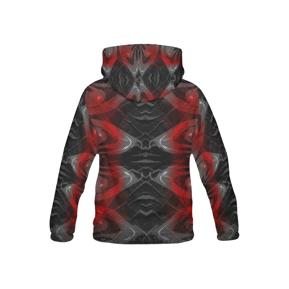 xxsml Red Voice Crew All Over Print Hoodie for Kid (USA Size) (Model H13)