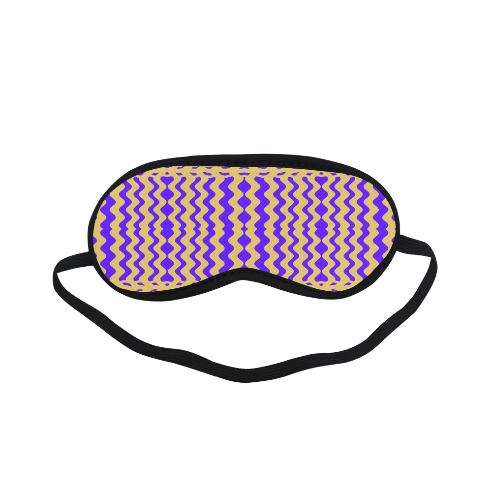 Purple Yellow Modern  Waves Lines Sleeping Mask