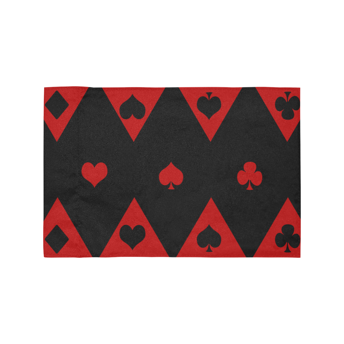 Las Vegas Black Red Play Card Shapes Motorcycle Flag (Twin Sides)
