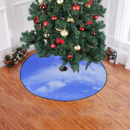 Blue Clouds Arts Add Christmas Tree Skirt 47" x 47"