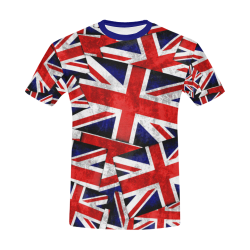 Union Jack British UK Flag All Over Print T-Shirt for Men/Large Size (USA Size) Model T40)