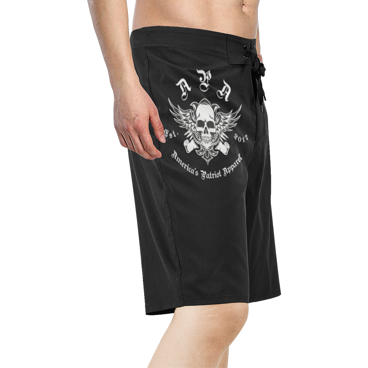 Black Flag Cross (Black) Men's All Over Print Board Shorts (Model L16)