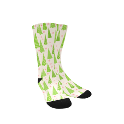 Christmas Trees Forest Custom Socks for Women