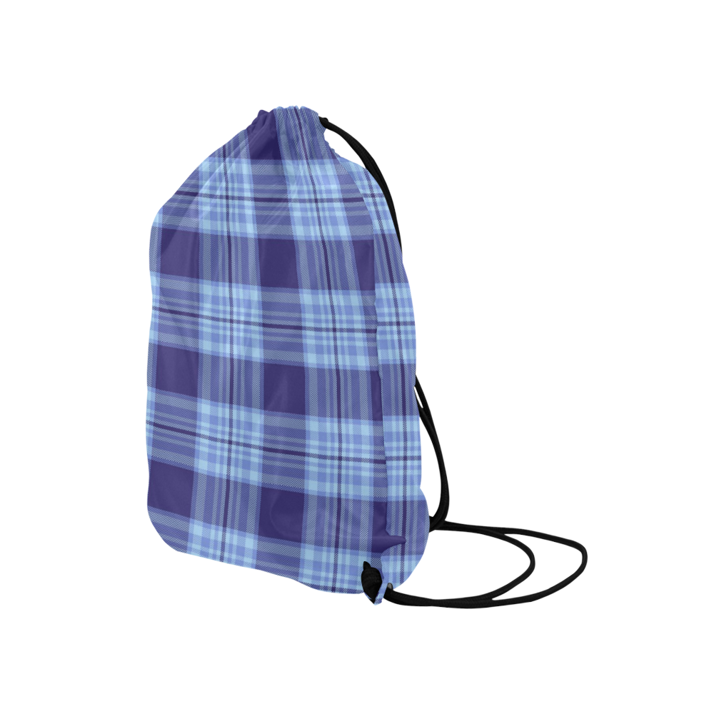 STRIPES LIGHT BLUE Medium Drawstring Bag Model 1604 (Twin Sides) 13.8"(W) * 18.1"(H)