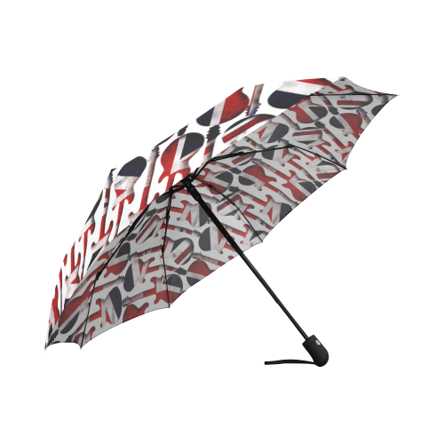 Union Jack British UK Flag Guitars Auto-Foldable Umbrella (Model U04)