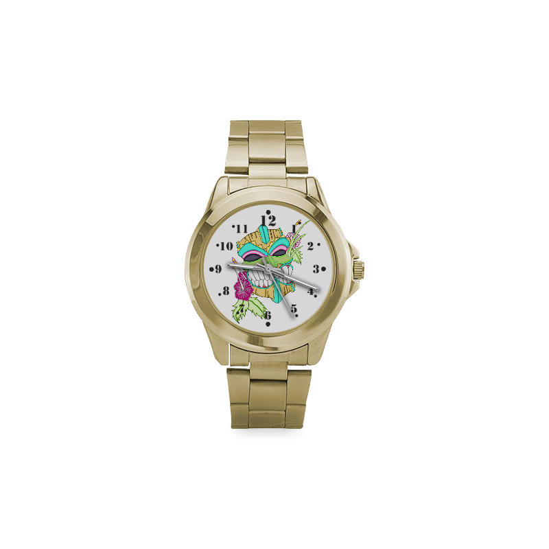 Tropical Tiki Mask Custom Gilt Watch(Model 101)