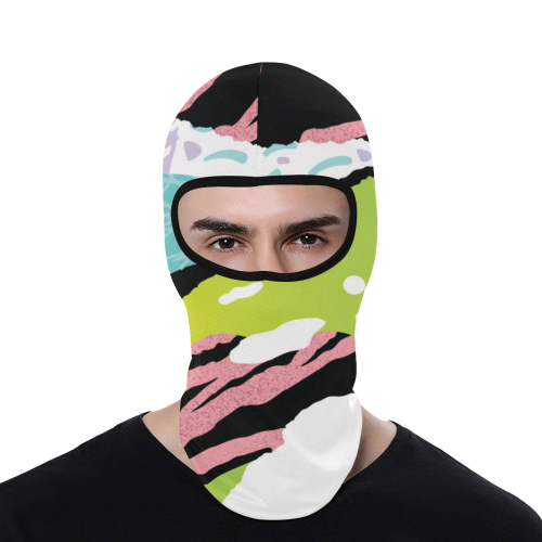 Motorcycle Face Mask Pop_Art_Pink All Over Print Balaclava