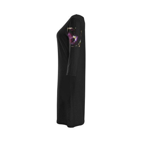 Black: Purple Tulip #LoveDreamInspireCo Round Collar Dress (D22)