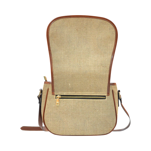 Burlap Coffee Sack Saddle Bag/Large (Model 1649)
