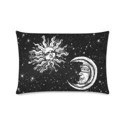 Mystic Moon and Sun Custom Zippered Pillow Case 16"x24"(Twin Sides)