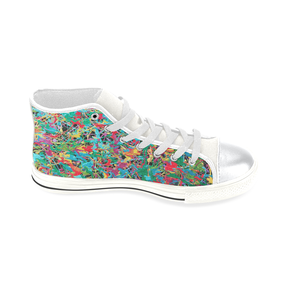 Occupied High Top Canvas Shoes for Kid (Model 017)