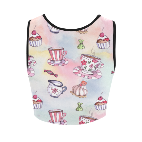 Coffee and sweeets Women's Crop Top (Model T42)