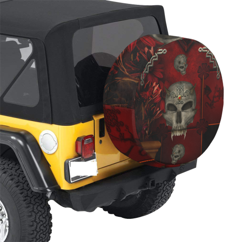 Skull with celtic knot 34 Inch Spare Tire Cover