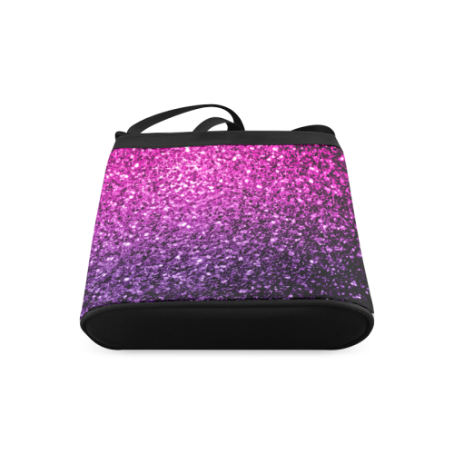 Beautiful Purple Pink Ombre glitter sparkles Crossbody Bags (Model 1613)