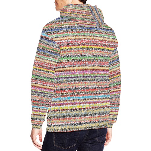 Patterns of colorful lines All Over Print Hoodie for Men/Large Size (USA Size) (Model H13)