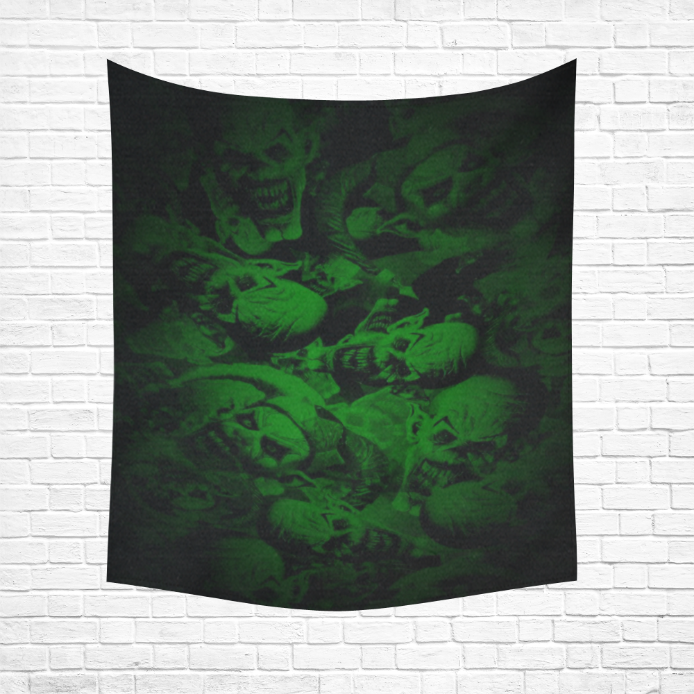 3D Evil Clown Horror Black Light Cotton Linen Wall Tapestry 51"x 60"
