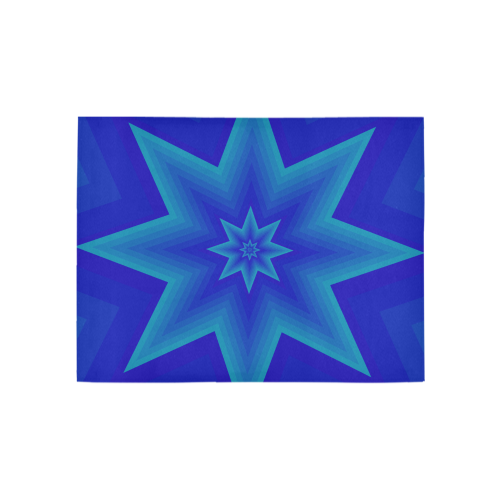 Royal blue mystic star Area Rug 5'3''x4'
