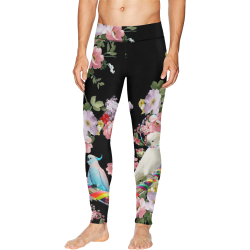 Cockatoos and Hoops Men's All Over Print Leggings (Model L38)