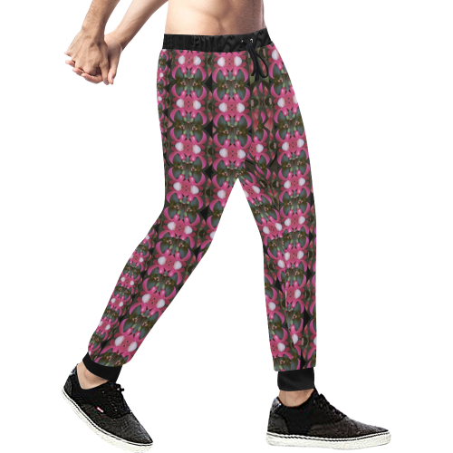 Butterflies in a  forest of climbing flowers Men's All Over Print Sweatpants (Model L11)