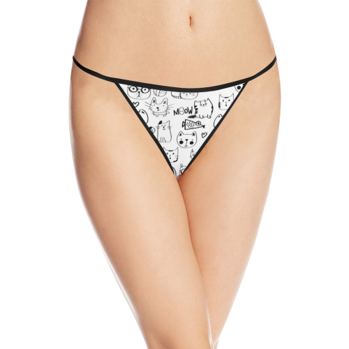 Meow Cats Women's All Over Print G-String Panties (Model L35)