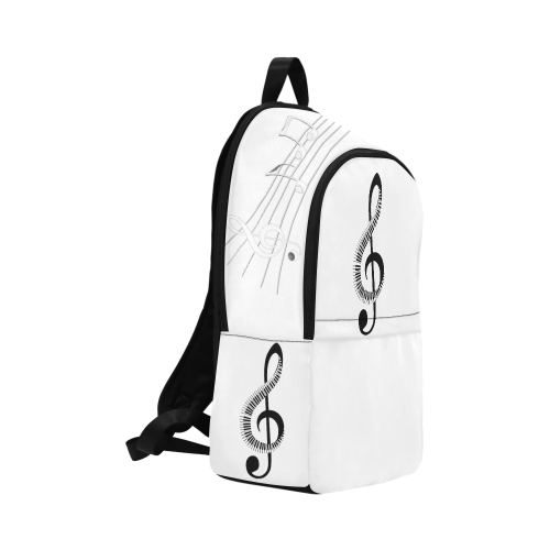 music-note-backpack wht Fabric Backpack for Adult (Model 1659)