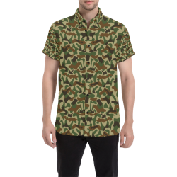Camouflage Pattern Men's All Over Print Short Sleeve Shirt (Model T53)