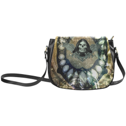 Awesome scary skull Classic Saddle Bag/Small (Model 1648)