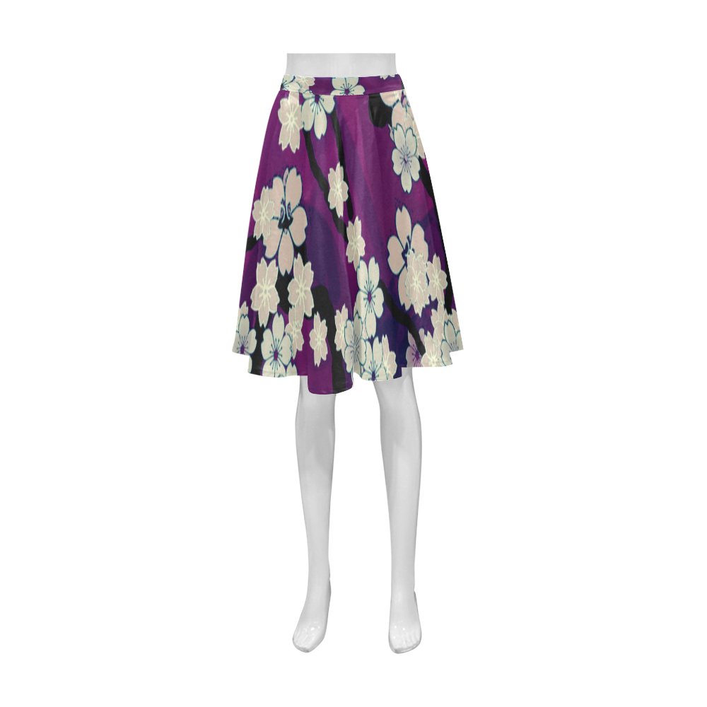 Sakura Breeze Chill Violet Athena Women's Short Skirt (Model D15)