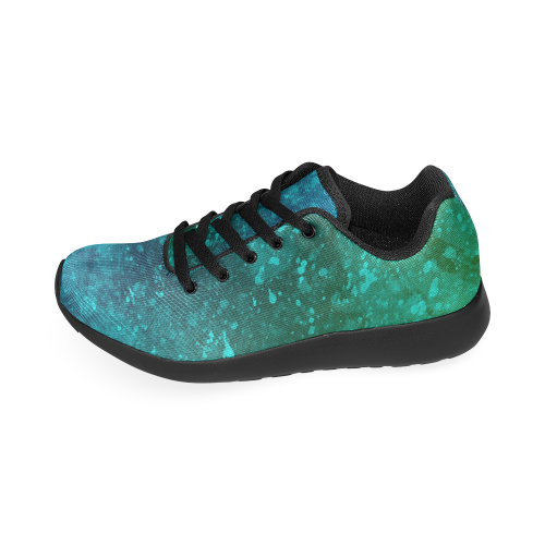 Blue and Green Abstract Women’s Running Shoes (Model 020)