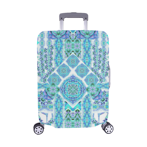 mandala spirit turquoise Luggage Cover/Medium 22"-25"