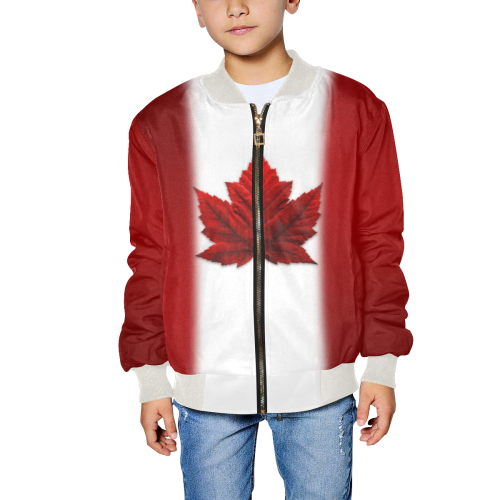 Canada Flag Kid's Bomber Jackets Kids' All Over Print Bomber Jacket (Model H40)