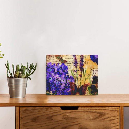Bright botanical Photo Panel for Tabletop Display 8"x6"