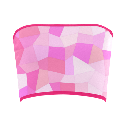 Bright Pink Mosaic Bandeau Top