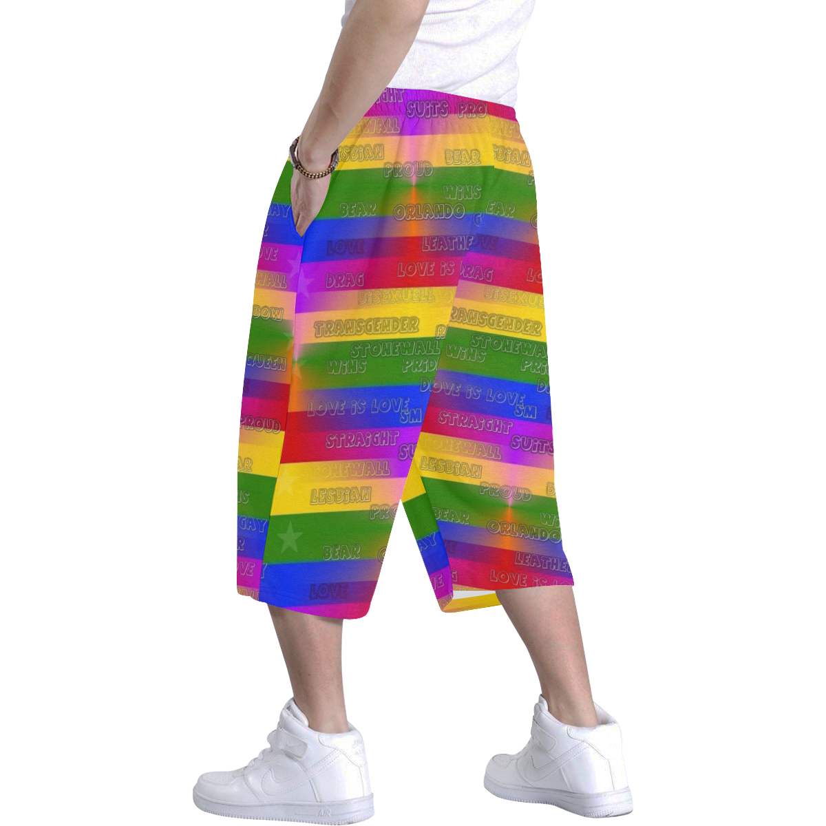 Pride 2020 by Nico Bielow Men's All Over Print Baggy Shorts (Model L37)