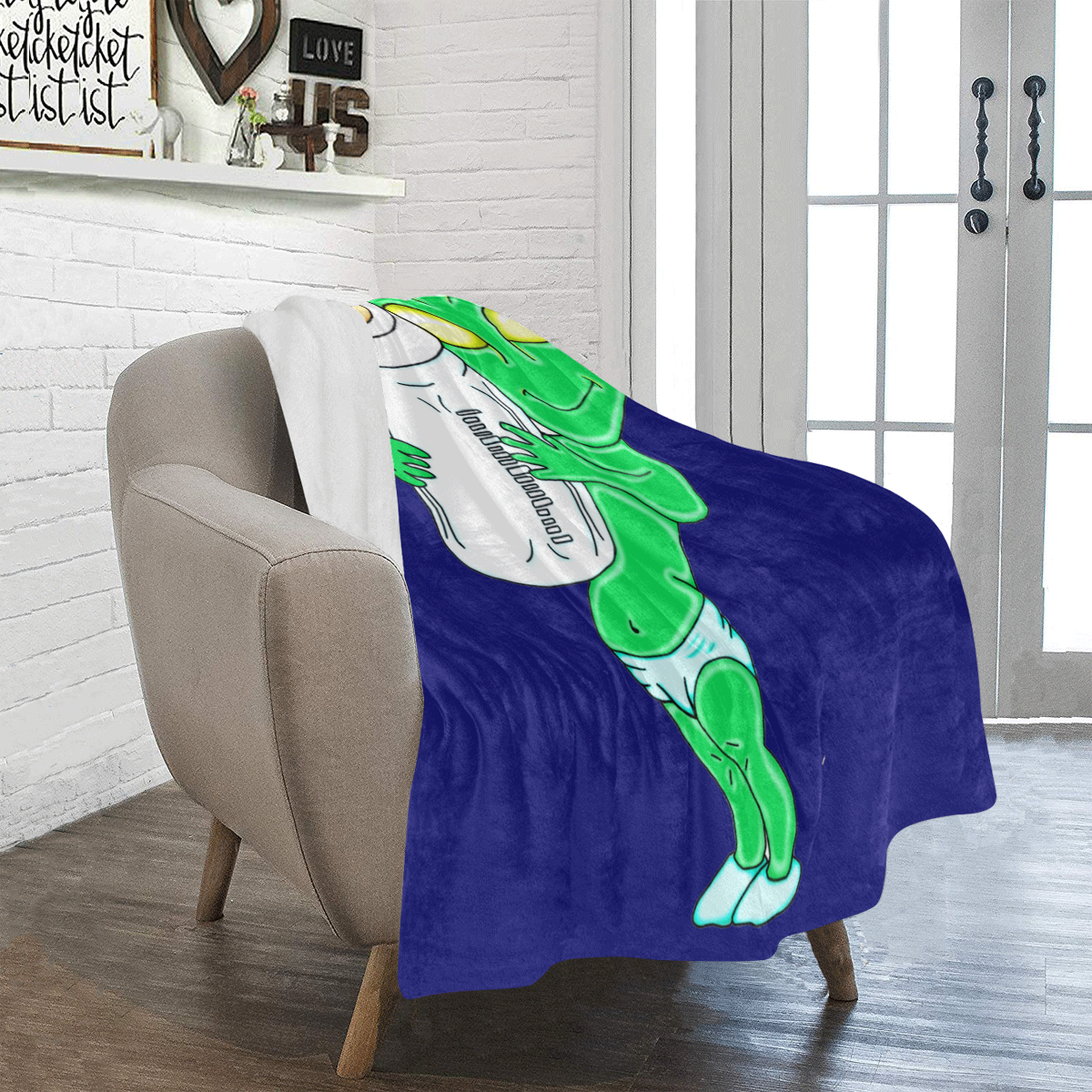 Alien Baby Boy Blue Ultra-Soft Micro Fleece Blanket 40"x50"