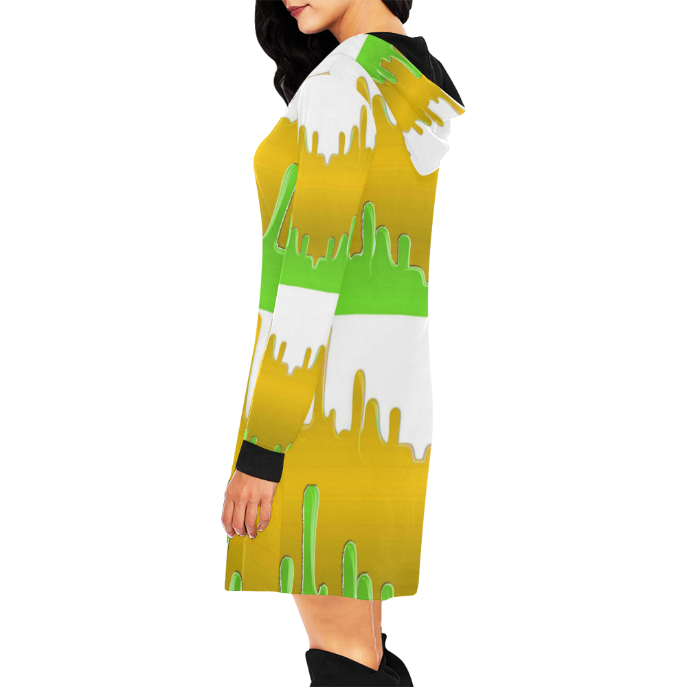 colors is beautiful All Over Print Hoodie Mini Dress (Model H27)