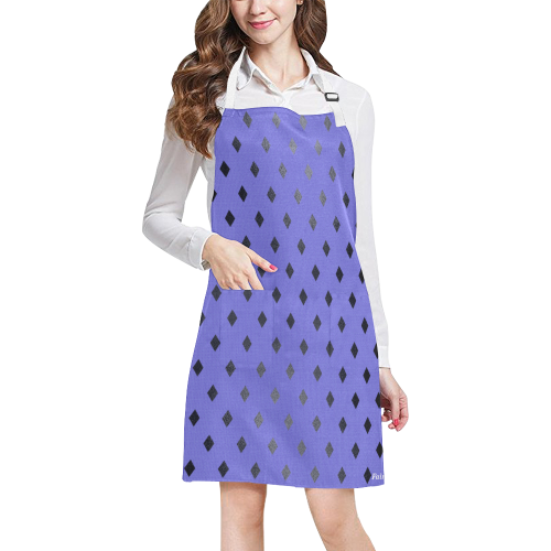 Fairlings Delight Royal Collection- Purple Black Diamonds 53086 All Over Print Apron All Over Print Apron