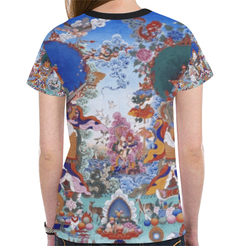 Four Heavenly Kings, by Ivan Venerucci Italian Style New All Over Print T-shirt for Women (Model T45)
