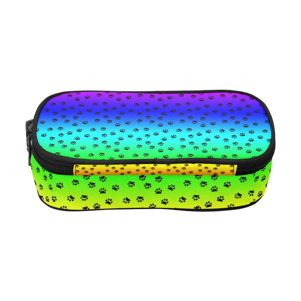 rainbow with black paws Pencil Pouch/Large (Model 1680)