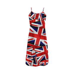 Union Jack British UK Flag Alcestis Slip Dress (Model D05)