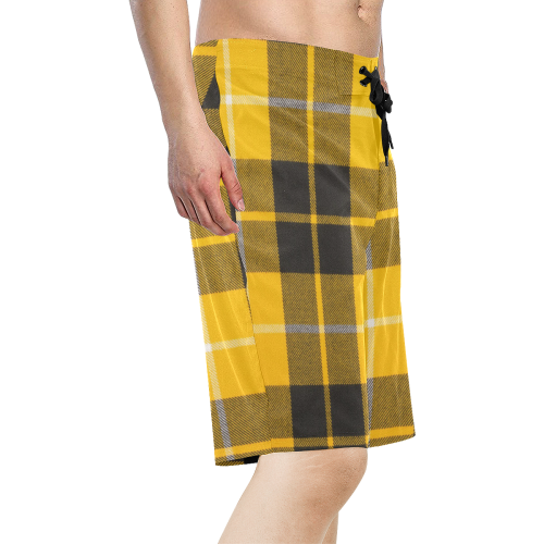 BARCLAY DRESS LIGHT MODERN TARTAN Men's All Over Print Board Shorts (Model L16)