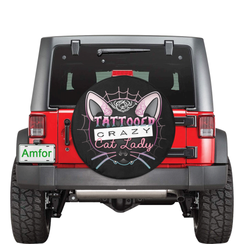 Crazy Cat Lady 32 Inch Spare Tire Cover