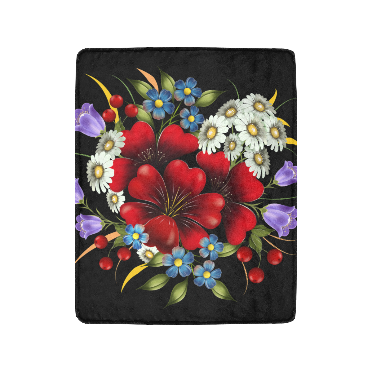 Bouquet Of Flowers Ultra-Soft Micro Fleece Blanket 40"x50"