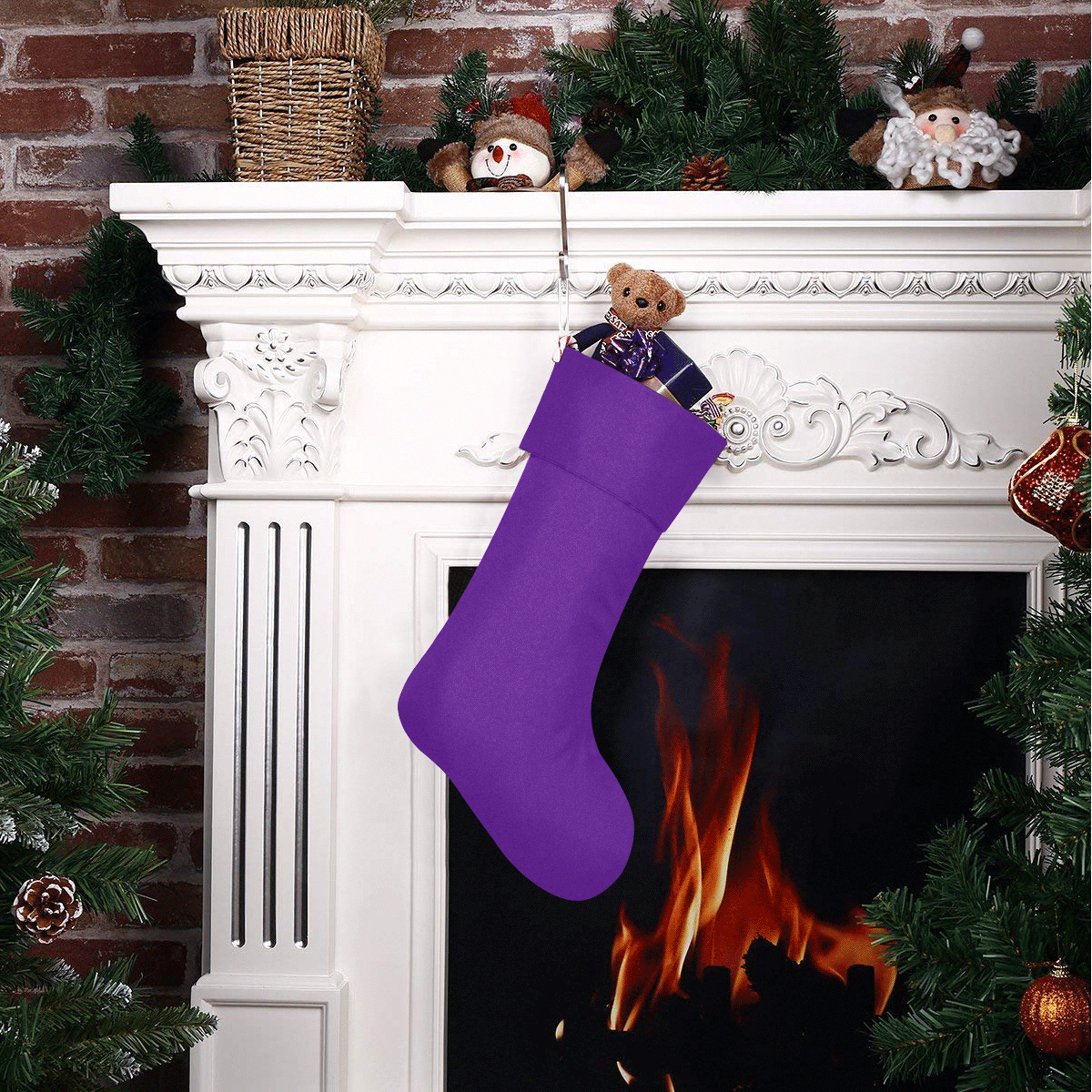 color indigo Christmas Stocking
