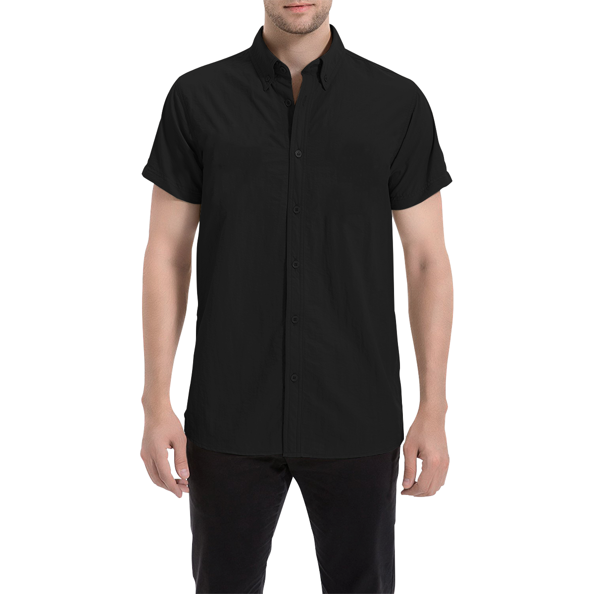 Simply Black Men's All Over Print Short Sleeve Shirt (Model T53)