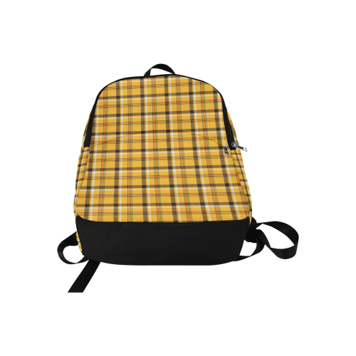 Yellow Tartan (Plaid) Fabric Backpack for Adult (Model 1659)
