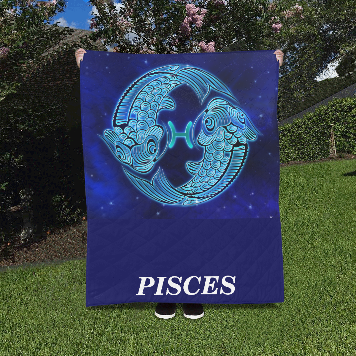 Pisces design Quilt 40"x50"