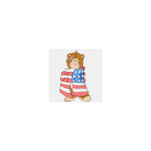 Patriotic Flag Bear Personalized Temporary Tattoo (15 Pieces)